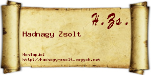 Hadnagy Zsolt névjegykártya
